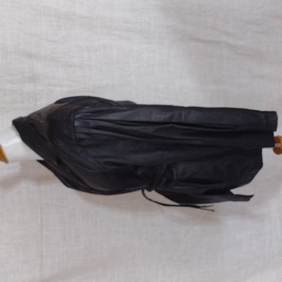 80s vintage Turkish leather wrap jacket - so epic - Picture 6 of 9